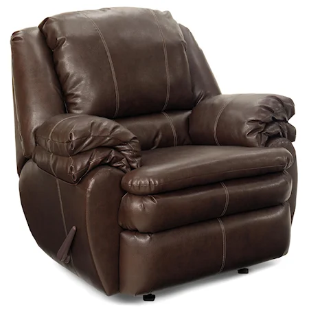 Double Arm Rest Contemporary Rocking Recliner